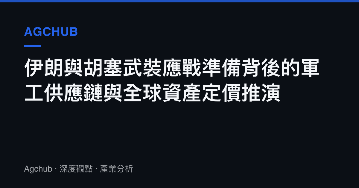伊朗與胡塞武裝應戰準備背後的軍工供應鏈與全球資產定價推演