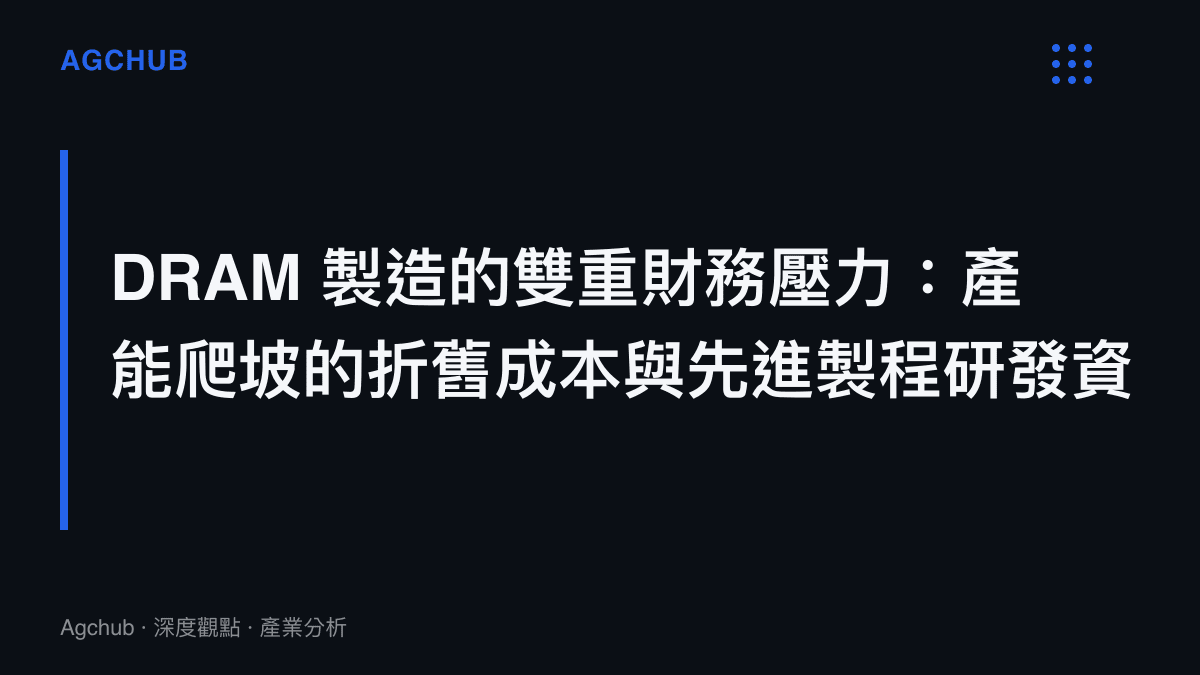 動態隨機存取記憶體製造業面臨的產能折舊與研發資本化雙重財務壓力說明