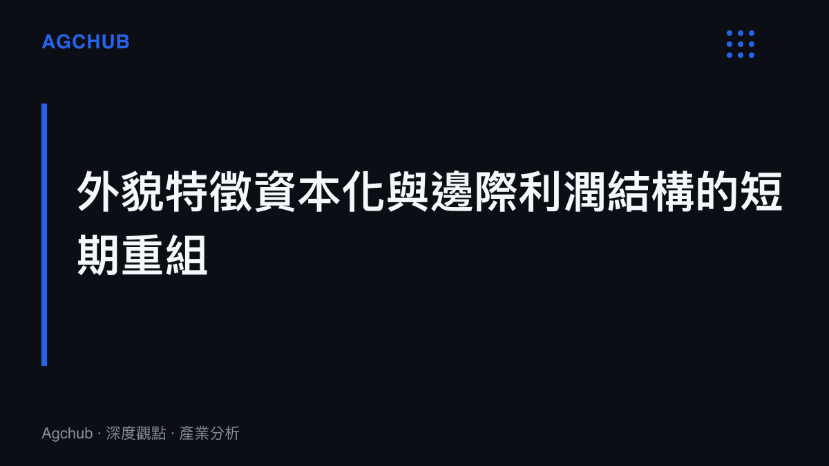 段落標題卡片呈現將個人外貌特徵轉化為資本並重組餐飲業邊際利潤結構的探討