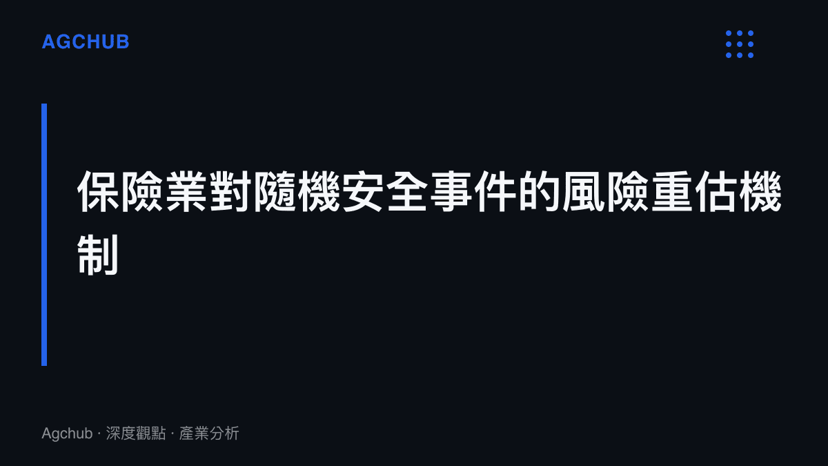區塊卡片呈現保險業針對特定區域隨機安全事件的風險重估與保費調整機制