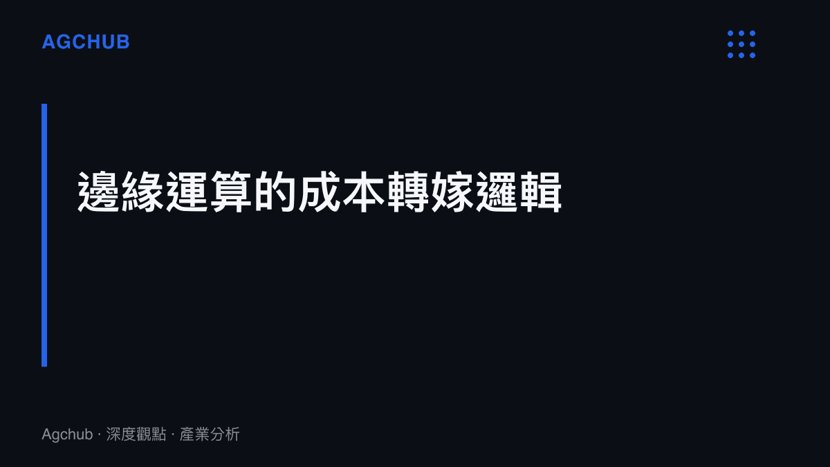 段落標題卡片呈現邊緣運算將雲端算力成本轉嫁為終端硬體一次性支出的邏輯