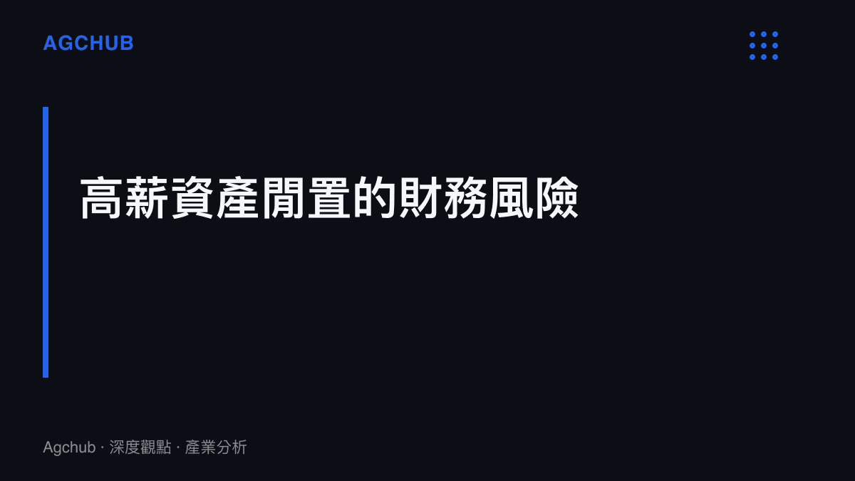 段落標題卡片呈現高薪資產閒置引發的財務風險與成本鏈