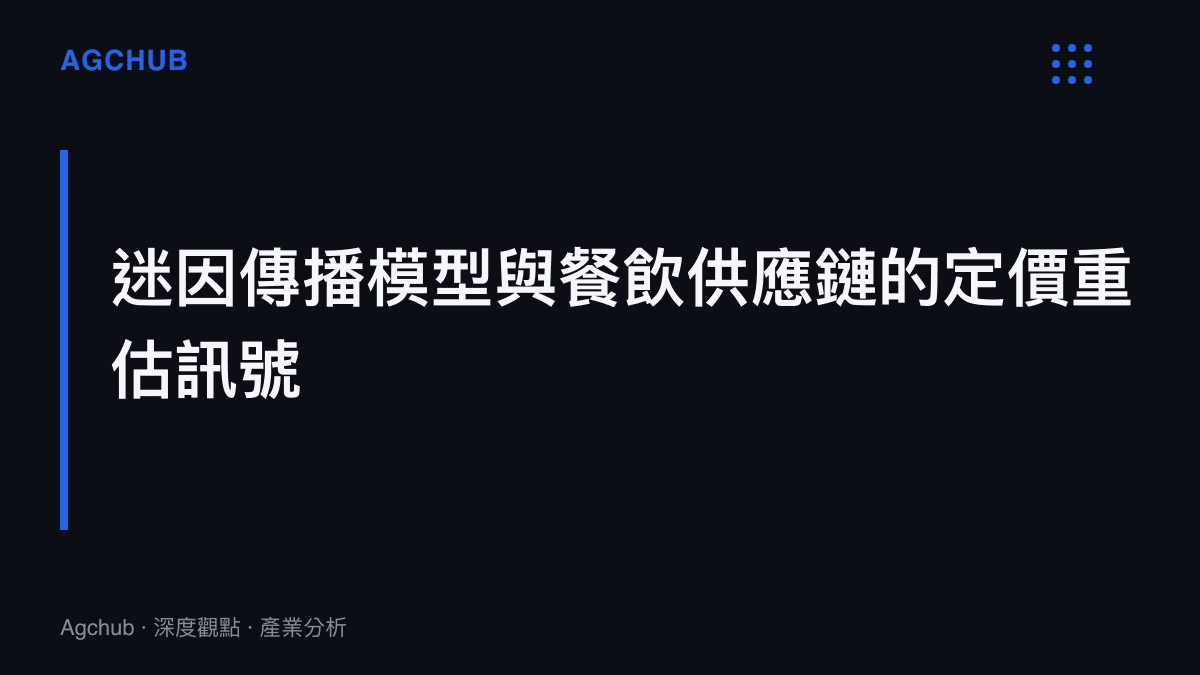 段落標題小卡呈現迷因傳播模型如何牽動平價餐飲供應鏈與實體零售定價機制的深層關聯