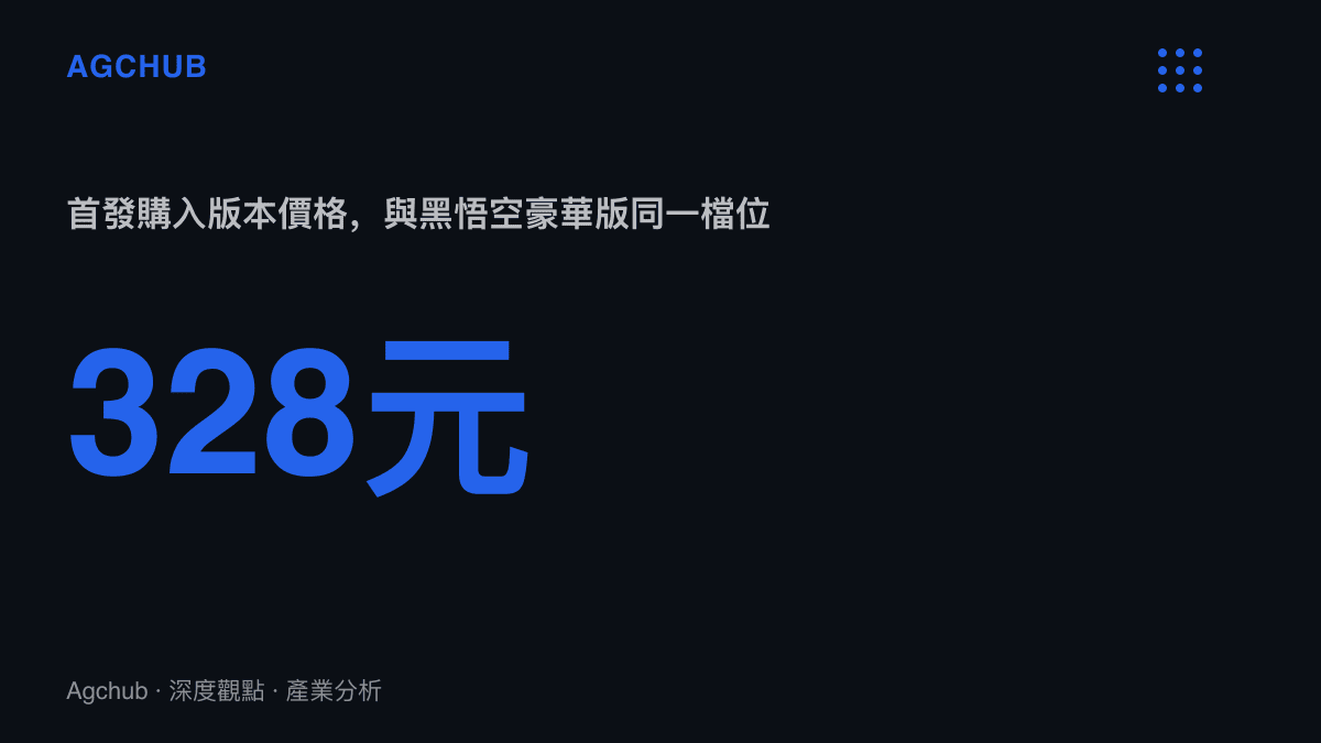 統計圖卡呈現影之刃零首發328元版本與黑神話悟空豪華版328元同處國產單機定價階梯頂層的對照