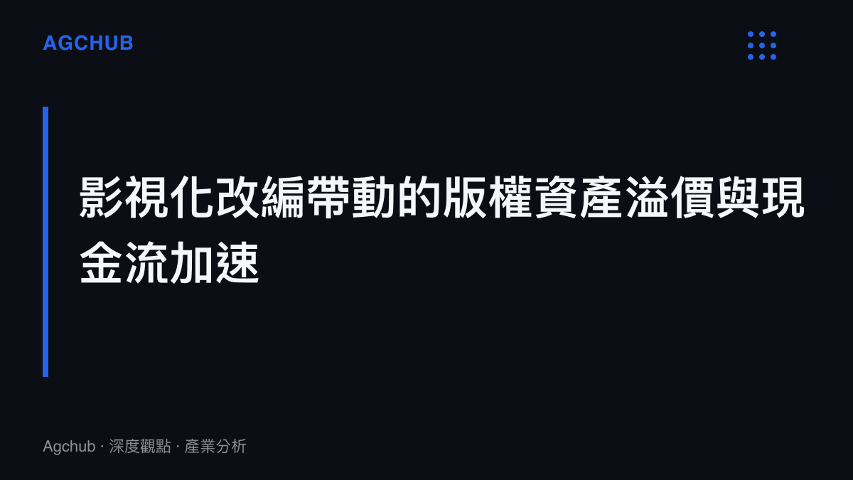 段落標題卡片，說明頭部網路文學作品的影視化改編如何帶動版權資產溢價並加速下遊供應鏈的現金流週期