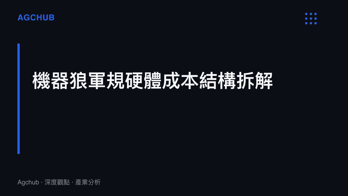 段落標題卡片呈現機器狼軍規硬體成本結構拆解